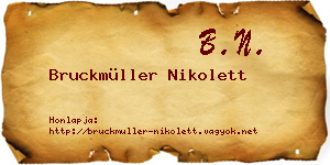 Bruckmüller Nikolett névjegykártya